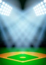 Background for posters night baseball stadium in Royalty Free Stock Photo