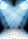 Background for posters night ice hockey stadium in Royalty Free Stock Photo