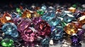 Background with precious stones. Colorful gemstones. Precious stones. Royalty Free Stock Photo