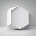 Background for product presentation, heptagonal prism with seven sides. AI generation