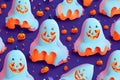 Creepy Halloween pattern Background Royalty Free Stock Photo