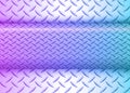 Background purple blue with banner and  diamond plate pattern Royalty Free Stock Photo