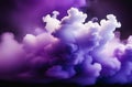 Background with purple clouds and smoke