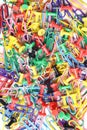 Background of push pins and paper clips Royalty Free Stock Photo