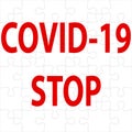 Background puzzle Stop SARS Covid Corona Virus sign