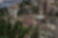 Background rain drops on a window pane Royalty Free Stock Photo