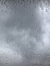 Background with rain drops on window pane Royalty Free Stock Photo
