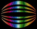 Background with rainbow striped pattern