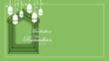 Soft Green Color Background of Ramadan Theme Free Space.