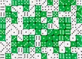 Background of 140 random ordered white and green dices Royalty Free Stock Photo