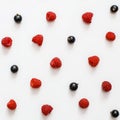 Background with raspberry and black currant berries Royalty Free Stock Photo