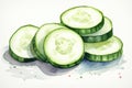 Background raw cucumber healthy vegetables fresh green vegetarian food organic ingredient Royalty Free Stock Photo