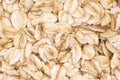 Background of the raw thick-rolled oats close-up