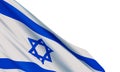 Background with realistic Flag of Israel. Vector element for Independence Day, Holocaust Remembrance Day,