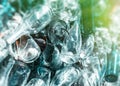 Background of recycle pieces of broken glass Royalty Free Stock Photo