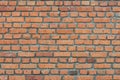 Background from the red brick laid with cement mortar Royalty Free Stock Photo