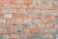 Background of red brick wall pattern texture. Great for graffiti inscriptions Royalty Free Stock Photo