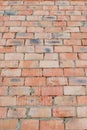 Background of red brick wall pattern texture. Great for graffiti inscriptions Royalty Free Stock Photo