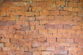 Background of red brick wall pattern texture. Great for graffiti inscriptions. Royalty Free Stock Photo