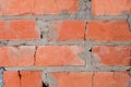 Background from red bricks close-up. Brick wall texture Royalty Free Stock Photo