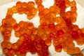 Background of red caviar. Royalty Free Stock Photo