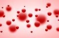 Background with red 3d bubbles. Royalty Free Stock Photo