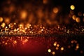 Background red gold and black glitter light, abstract, backgrounds Royalty Free Stock Photo