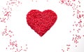 Background with red hearts and blank space Royalty Free Stock Photo