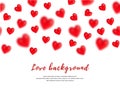Background of red hearts Royalty Free Stock Photo