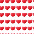 background of red hearts. Seamless pattern. For greeting cards, wedding, birthday, congratulations, party.