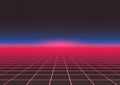 Background of red neon grid