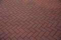 Red paving stones. Pavement cobbled red paving Royalty Free Stock Photo