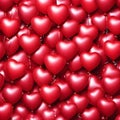 Background of red and pink heart-shaped balloons for Valentine's day, February 14th, wedding, mother's day