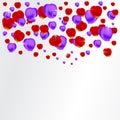 Background with red and purple petals