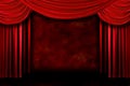 Background of Red Stage Theater Drapes Royalty Free Stock Photo