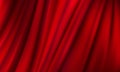 The background is a red theater curtain. Royalty Free Stock Photo