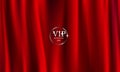 The background is a red theater curtain. Royalty Free Stock Photo