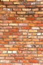 Background red vertical brick wall