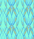 Background refined from abstract plant elements of a blue yellow green