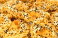 .background. Rice Cracker with dried longan. Royalty Free Stock Photo