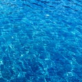 Background of rippled pattern of clean water in blue swimming po