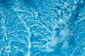 Background of rippled pattern of clean water in a blue swimming pool Royalty Free Stock Photo