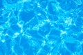 Background of rippled pattern of clean water in blue swimming pool Royalty Free Stock Photo