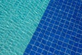 Background of rippled pattern of clean water in a blue swimming pool Royalty Free Stock Photo