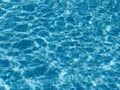 Background of rippled pattern of clean water in a blue swimming pool Royalty Free Stock Photo