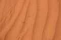 Rippled surface of a red sand dune Royalty Free Stock Photo