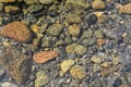 Background of river pebbles Royalty Free Stock Photo