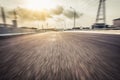 Background of road and sky,motion blur Royalty Free Stock Photo