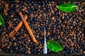 Background roasted coffee beans Royalty Free Stock Photo