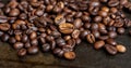 Background roasted coffee beans Royalty Free Stock Photo